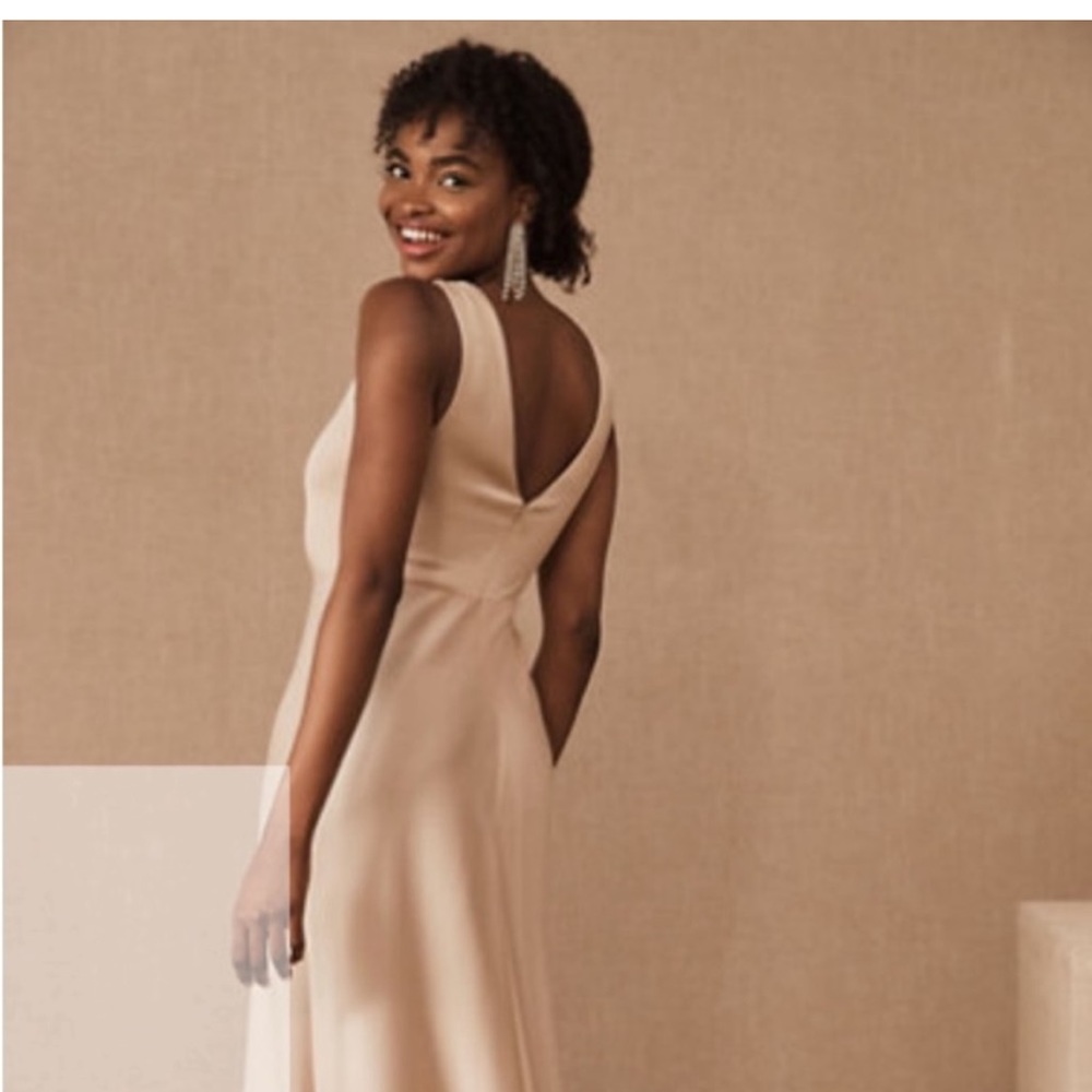 BHLDN Champagne Beckett dress EUC - Picture 2 of 6